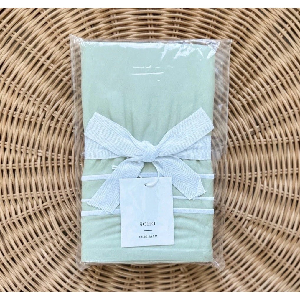 Soho Sateen Euro Pillow Sham-Pistachio Green - The Home Decor Outlet