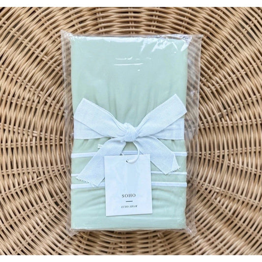 Soho Sateen Euro Pillow Sham-Pistachio Green - The Home Decor Outlet