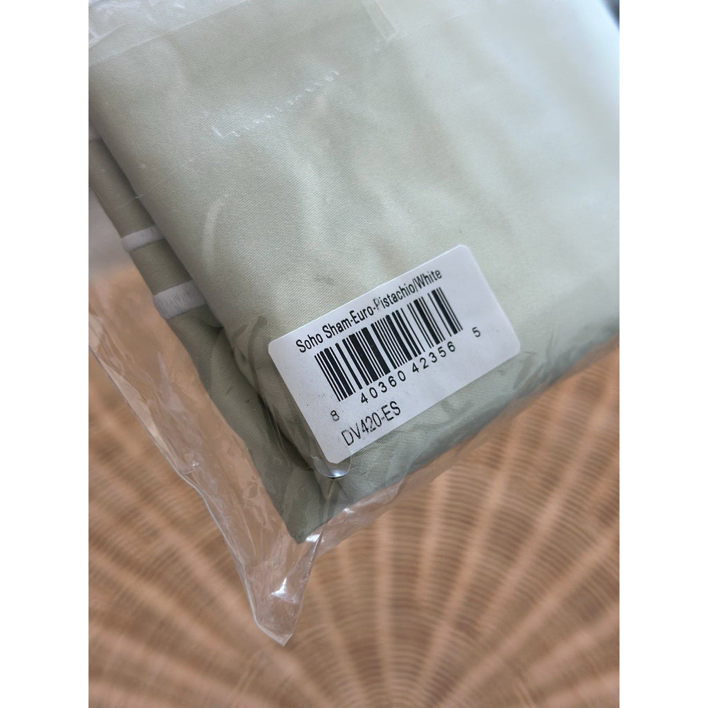 Soho Sateen Euro Pillow Sham-Pistachio Green - The Home Decor Outlet