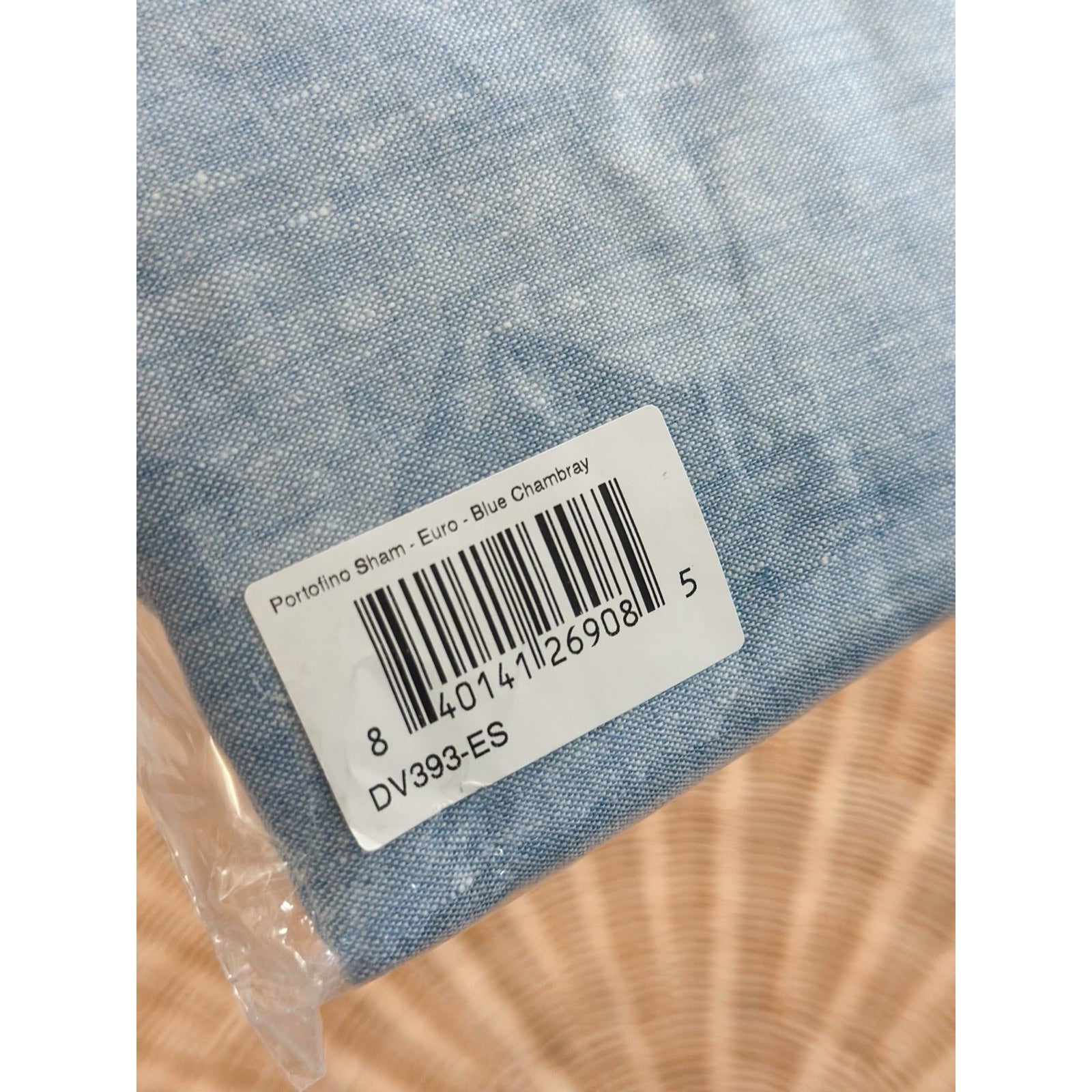 Portofino Linen Euro Pillow Sham-Blue Chambray - The Home Decor Outlet