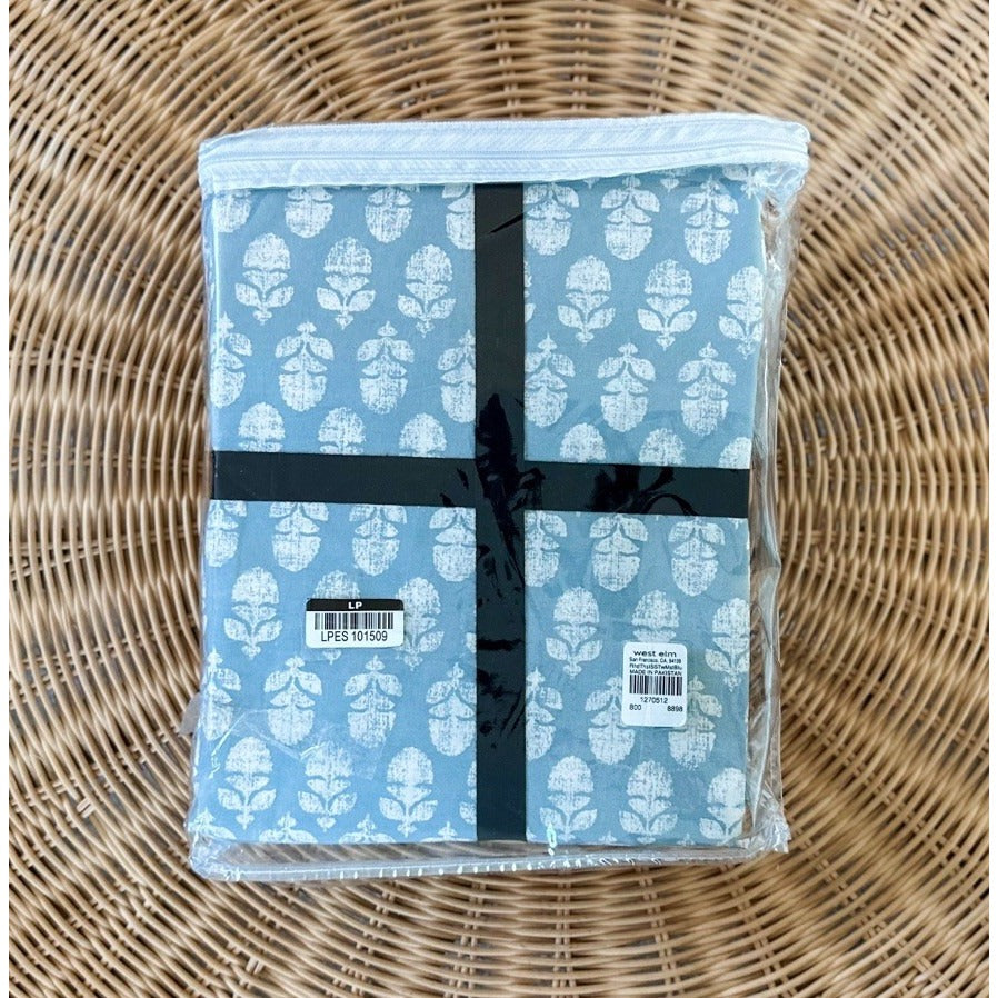 West Elm x Rhode Thistle Coastal 3 Piece Twin Sheet Set-Mist Blue