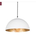 Regina Andrew Sigmund Small Dome Pendant Light (15” W)-White & Gold