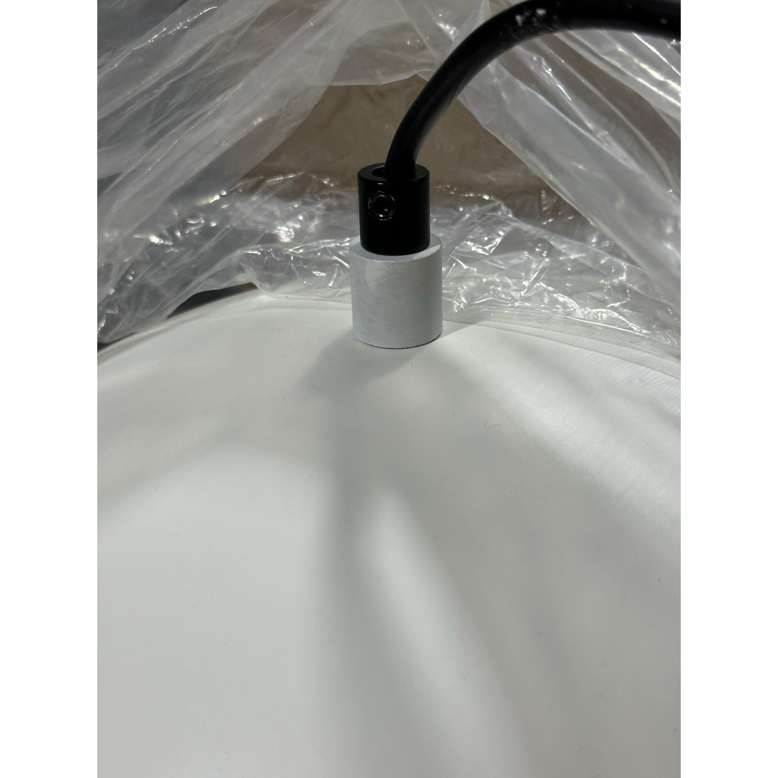 Regina Andrew Sigmund Small Dome Pendant Light (15” W)-White & Gold