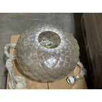 Capiz Scalloped Chandelier (20” DIAM)-Brass Gold￼