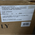 Capiz Scalloped Chandelier (20” DIAM)-Brass Gold￼