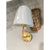 Larkspur Brass Single Sconce-Coastal Blue Taper Shade - The Home Decor Outlet