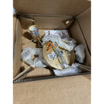 Capiz Honeycomb Small Round Pendant (10.5” DIAM)-Brass Gold