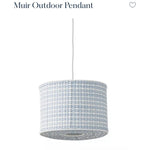Muir Small Outdoor Pendant (15” DIAM)-Atlantic Blue