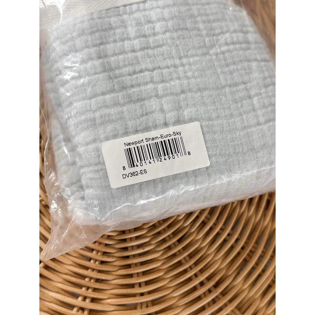 Newport Euro Pillow Sham-Sky Blue