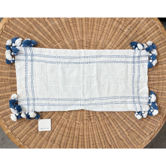 Tarifa Pillow Cover (14”x30”)-French Blue