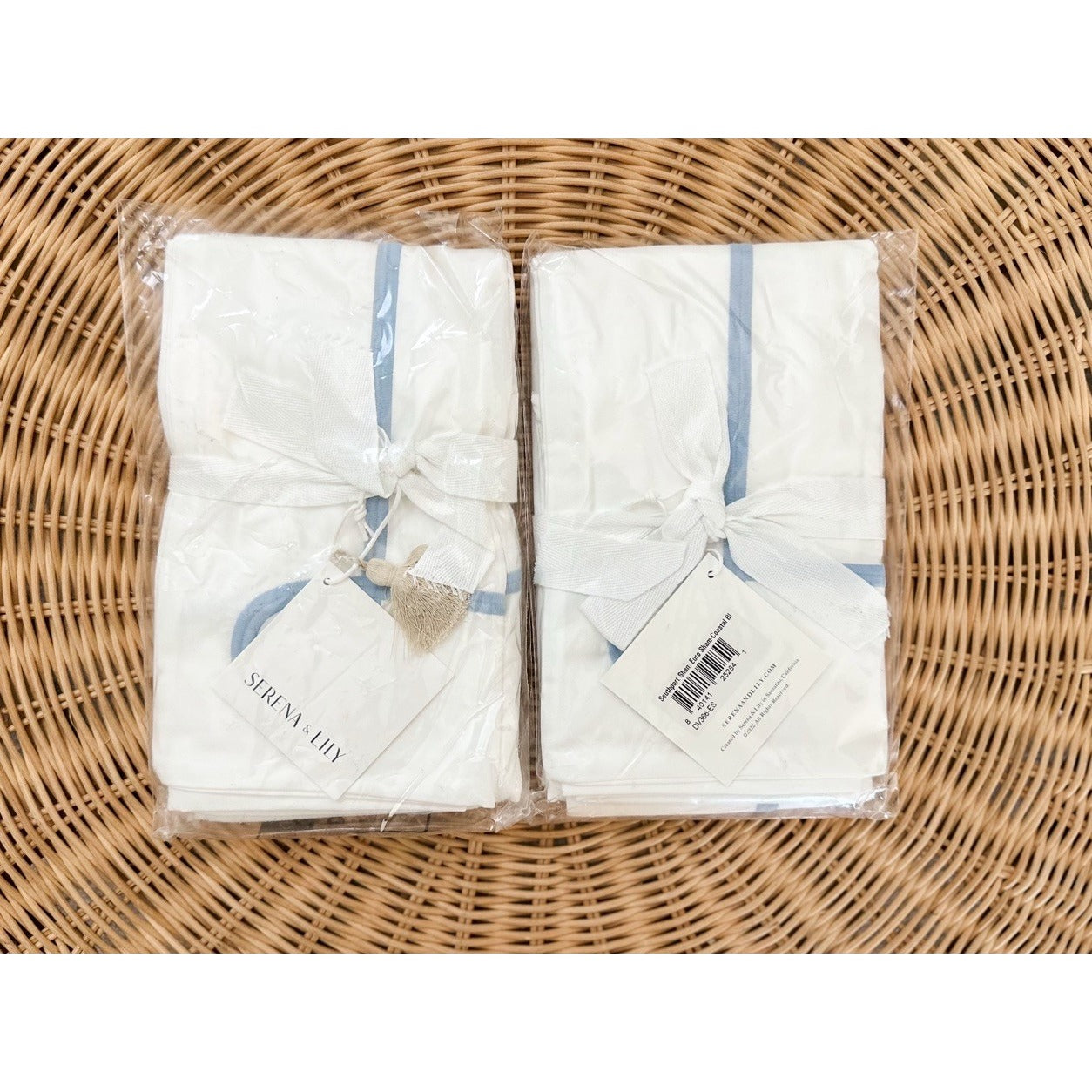 Southport Sateen Euro Pillow Shams (Set of 2)-Coastal Blue - The Home Decor Outlet