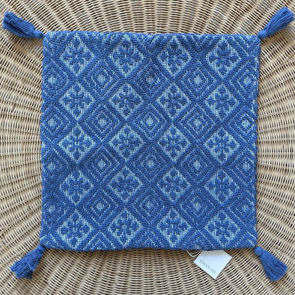 Belridge Pillow Cover (22” SQ)-Blue