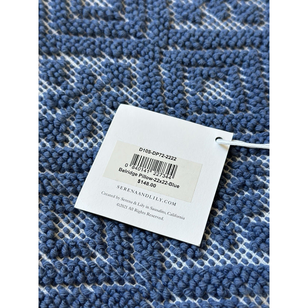 Belridge Pillow Cover (22” SQ)-Blue