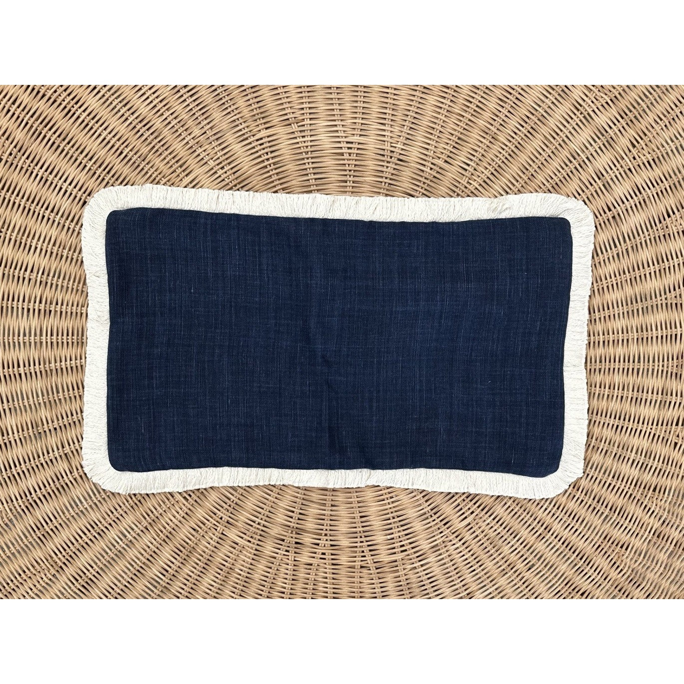 Bowden Pillow Cover (12”x21”)-Navy Blue - The Home Decor Outlet