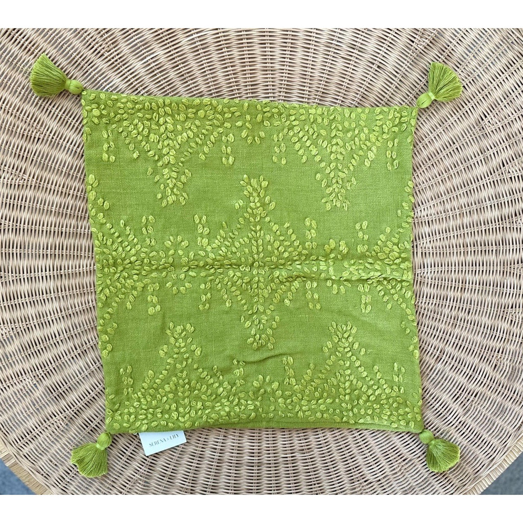 Hillview Pillow Cover (20” SQ)-Chartreuse Green - The Home Decor Outlet