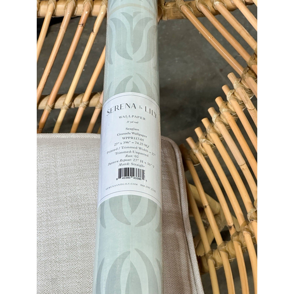 Granada Wallpaper (Traditional/Unpasted)-Seaglass Green