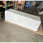 PALECEK Portrero Coastal Rattan Handcrafted Bench-White