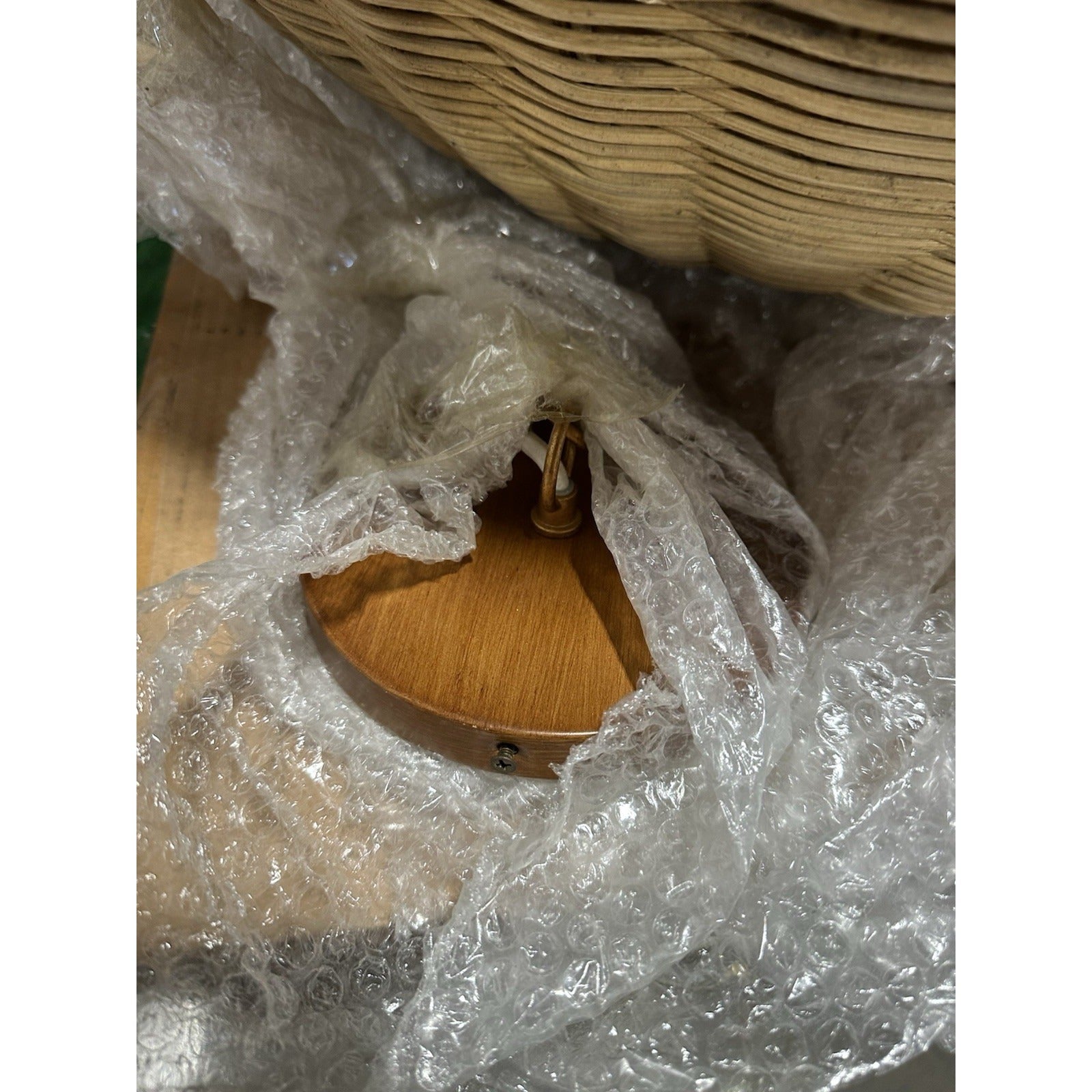 Santa Barbara Rattan Round Pendant (34” DIAM)-Natural Brown