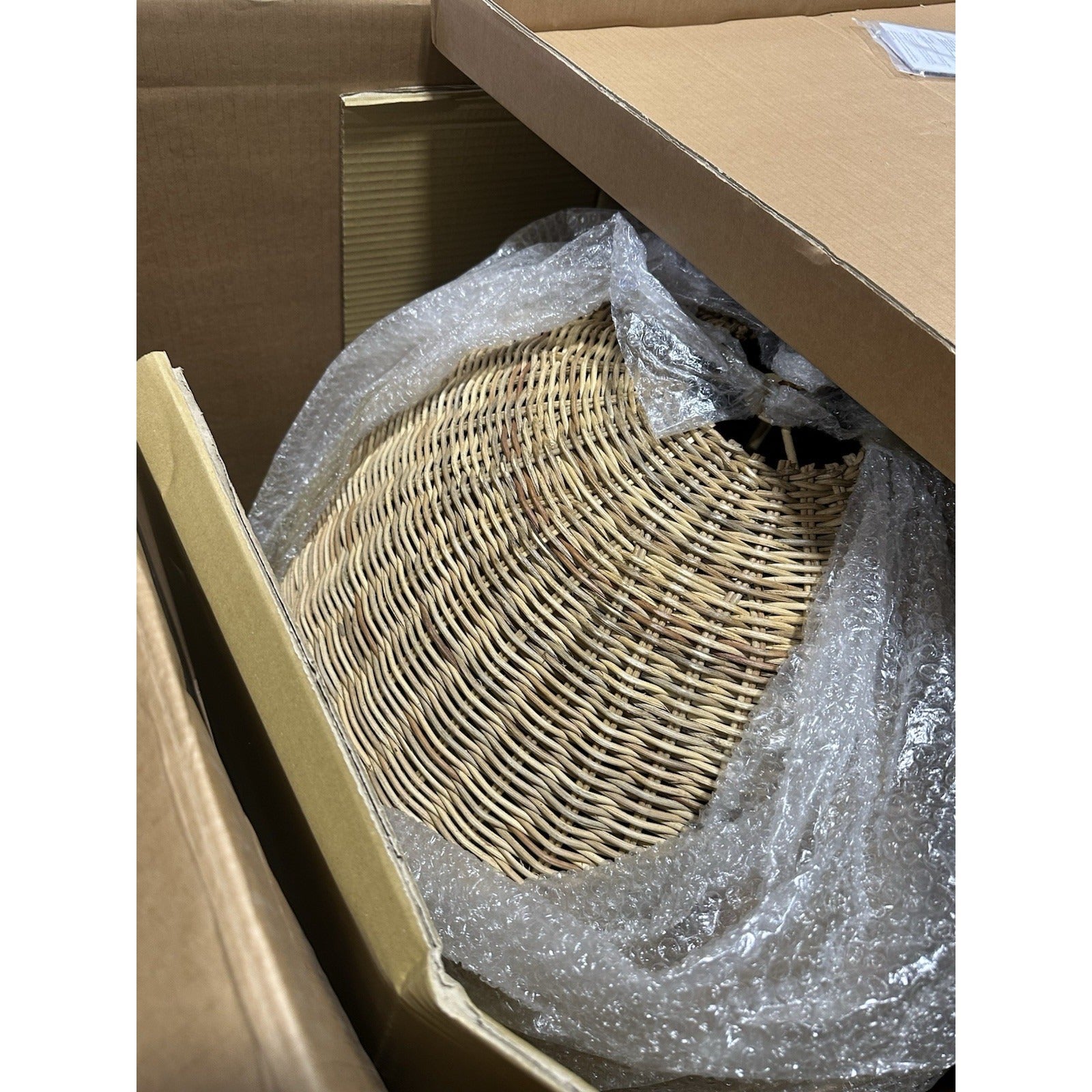 Santa Barbara Rattan Round Pendant (34” DIAM)-Natural Brown