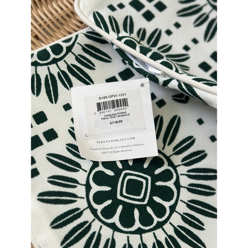 Campania Pillow Cover (12”x21”)-Botanical Green