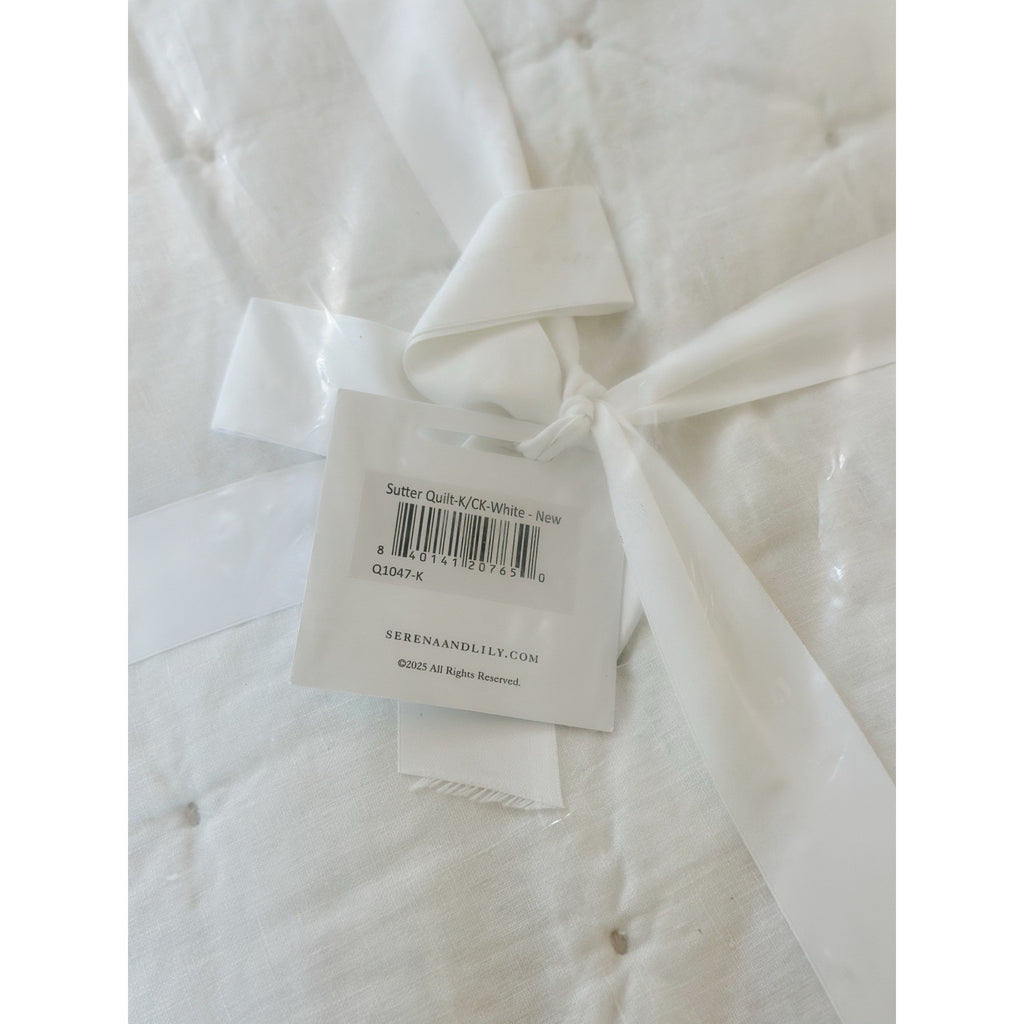 Sutter Linen Quilt (K/CK)-White