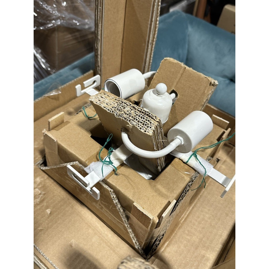 Atwater Coconut Shell Flush Mount (Small)-Natural Beige