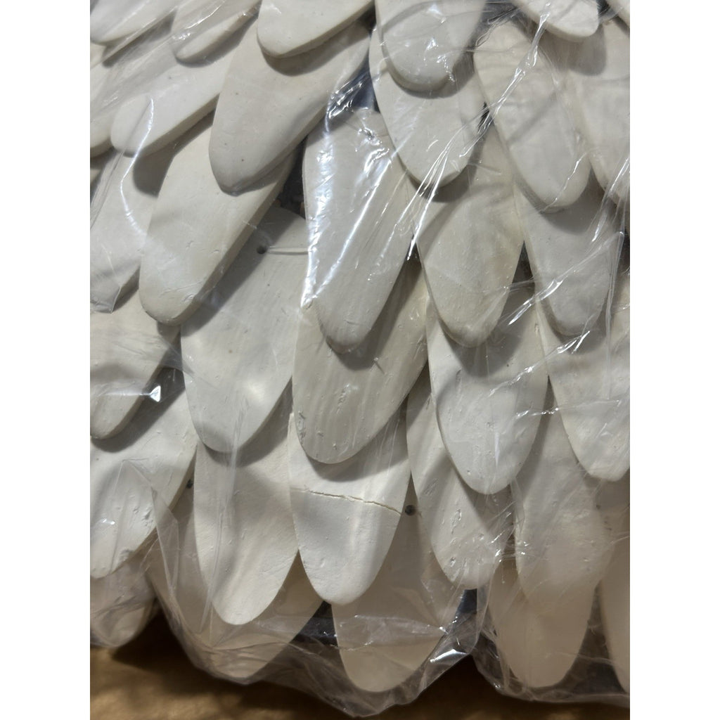 Atwater Coconut Shell Flush Mount (Small)-Natural Beige