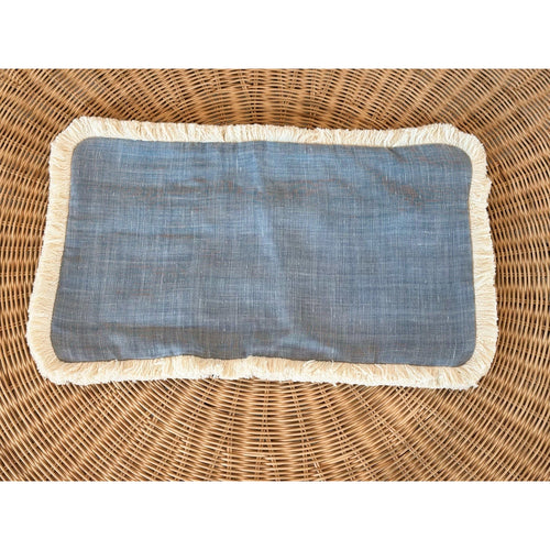 Bowden Linen Pillow Cover (12”x21”)-Coastal Blue - The Home Decor Outlet