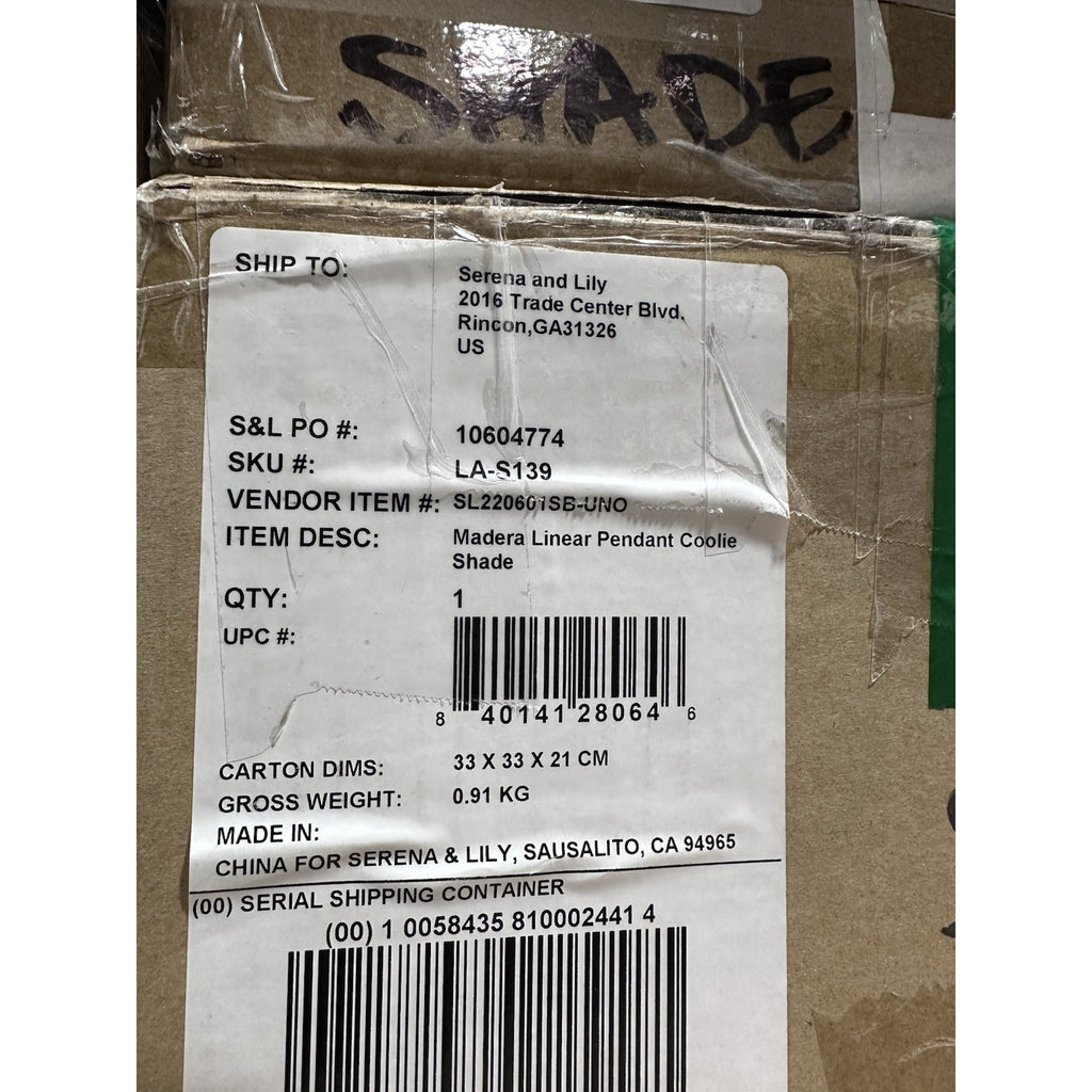 Madera Linear Rattan Pendant-Brass Gold - The Home Decor Outlet