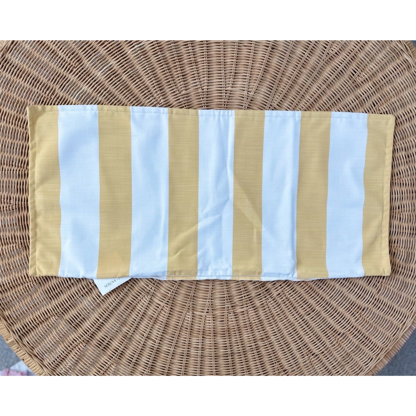 Perennials Awning Stripe Pillow Cover (14”x30”)-Yellow