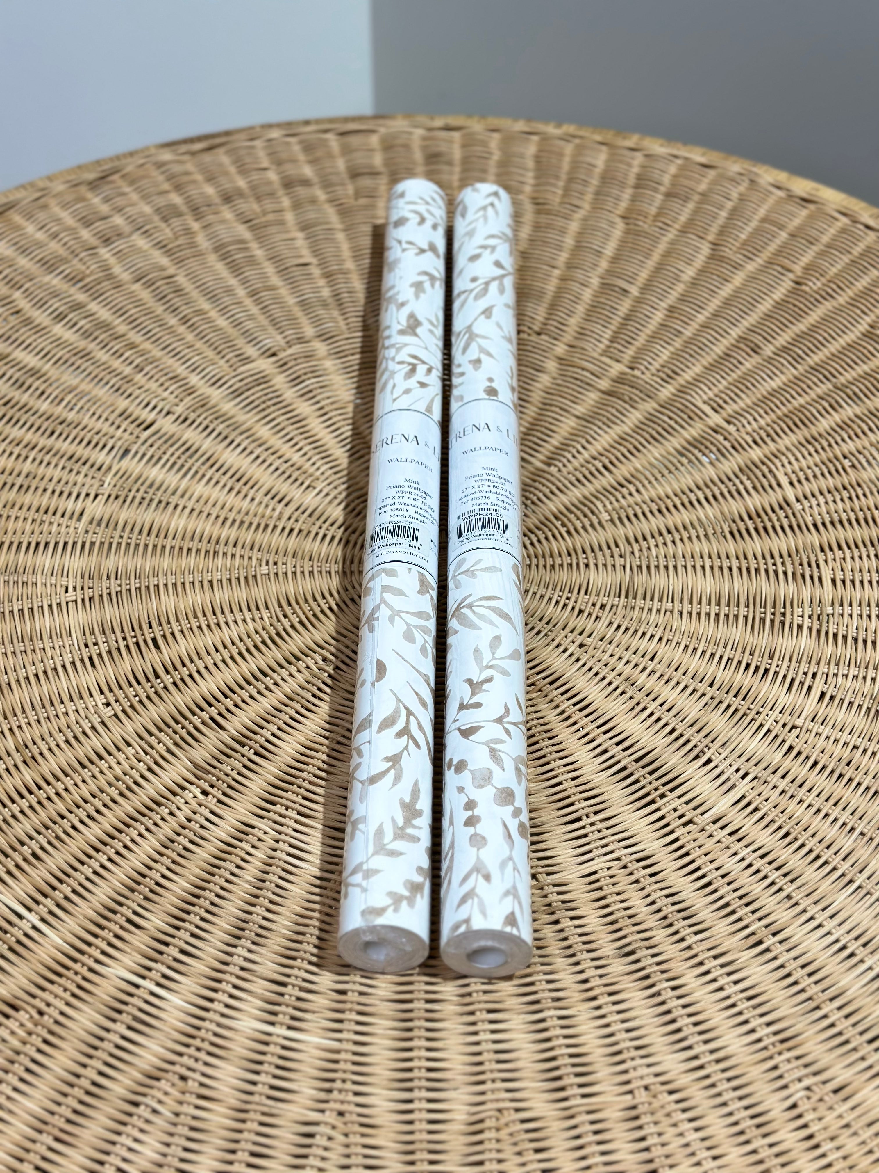 Priano Wallpaper-Mink - The Home Decor Outlet