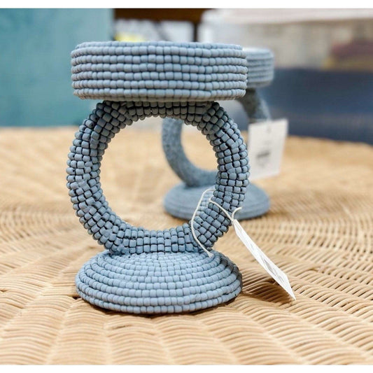 Del Sur Candleholder (Small)-Coastal Blue