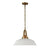Lenox Pendant (14” DIAM)-Antique Burnished Brass/Matte White Shade