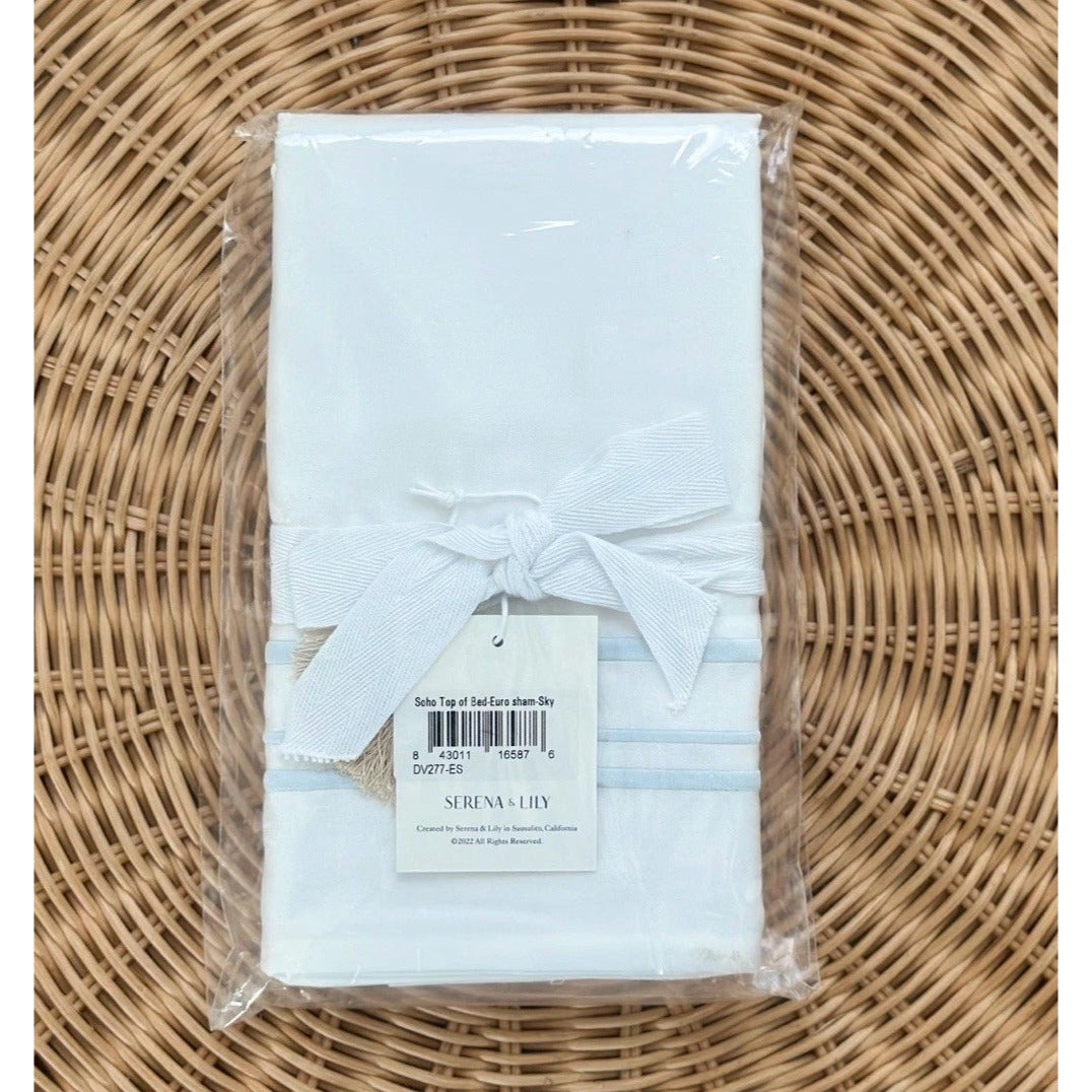 Soho Sateen Euro Pillow Sham-Sky Blue