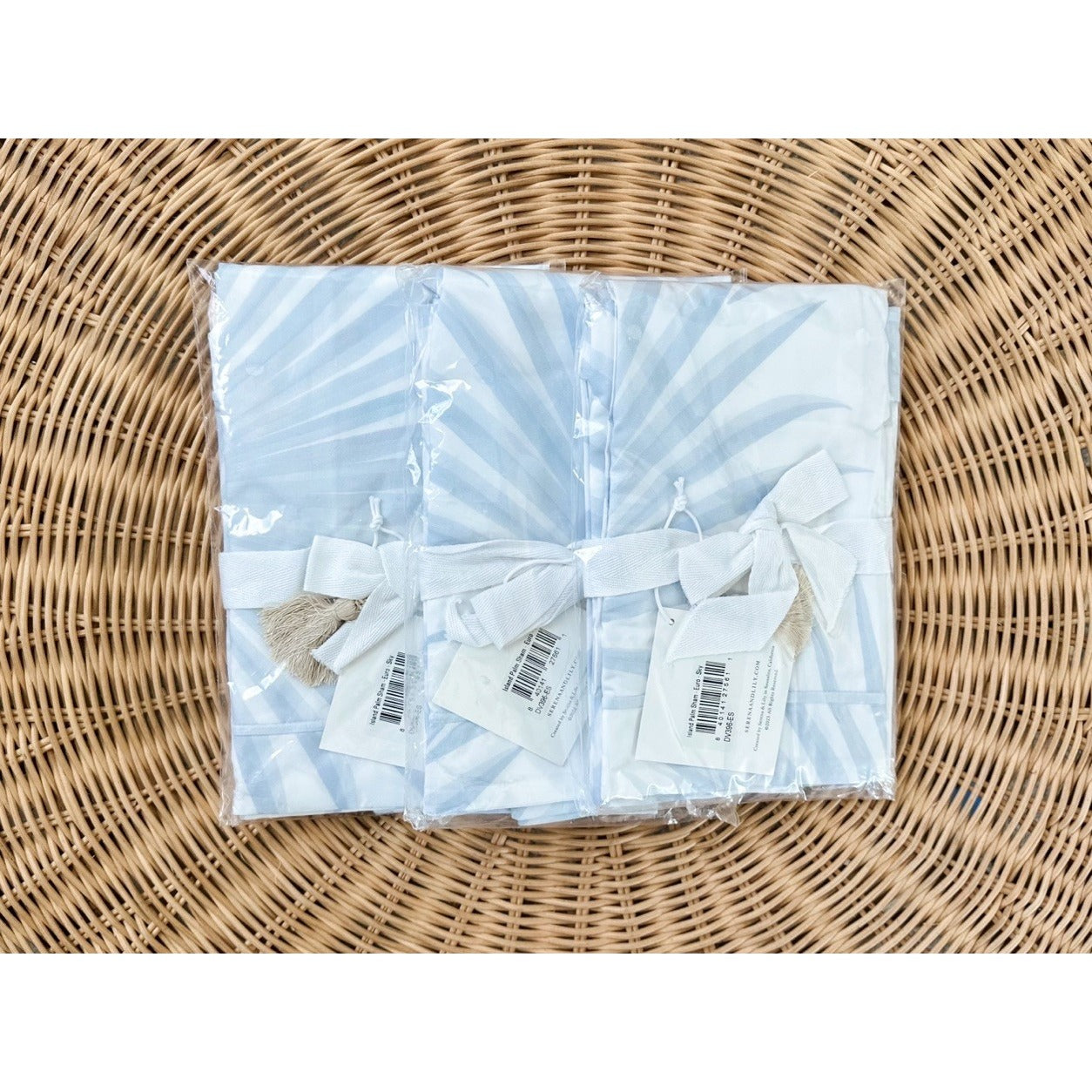 Island Palm Percale Euro Pillow Sham-Sky Blue