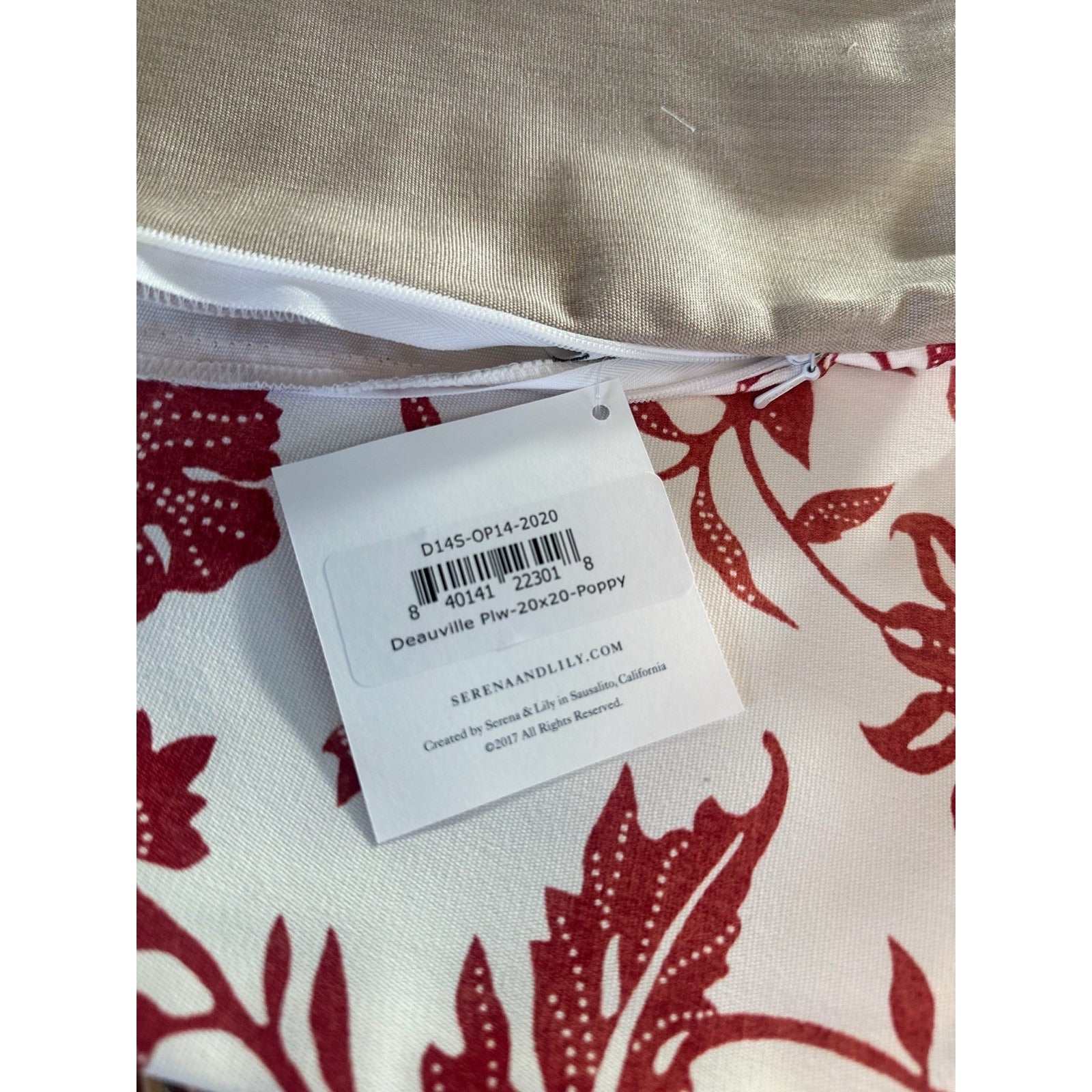 Deauville Outdoor Pillow Cover (20” SQ)-Poppy Red - The Home Decor Outlet