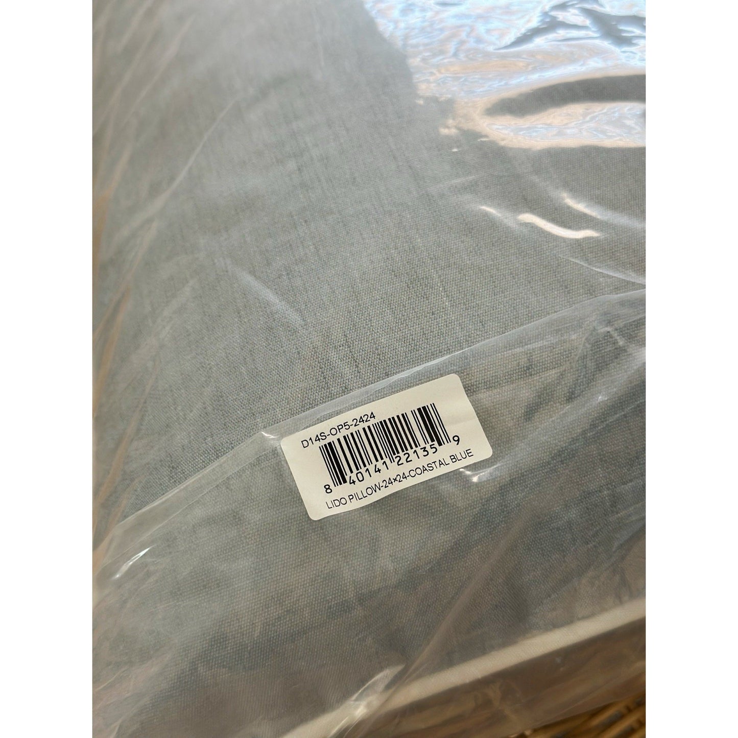 Sunbrella Lido Outdoor Pillow (24” SQ)-Coastal Blue