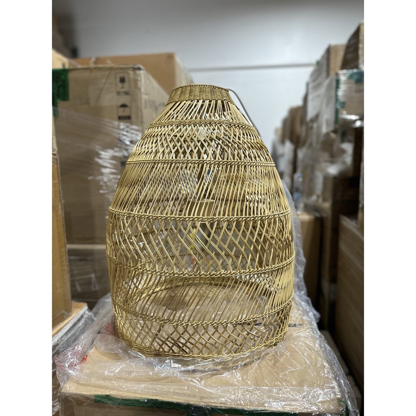 Summerland Outdoor Bell Pendant (21” DIAM)-Light Dune Brown