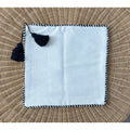 Ridgeline Pillow Cover (20” SQ)-White/Navy Blue