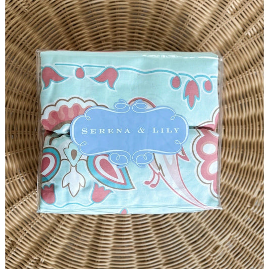 Annabel Duvet Cover (Twin)-Blue/Pink