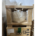 Atwater Coconut Shell Pendant-Beige/White