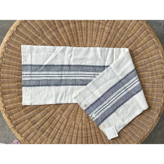 Shoreham Pillow Cover (14”x40”)-Navy Blue