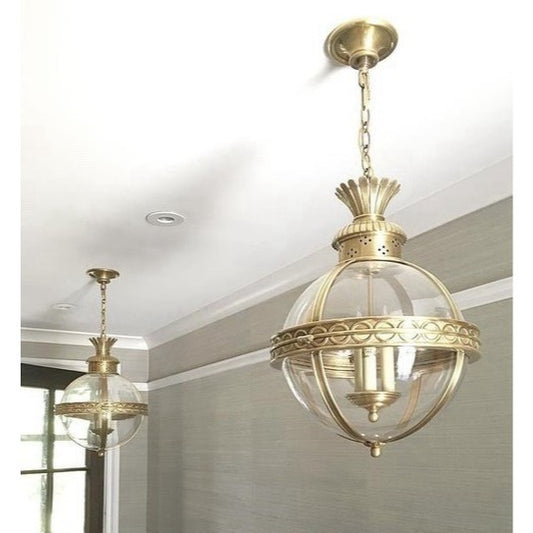 Gramercy Lantern-Antique-Burnished Brass Gold