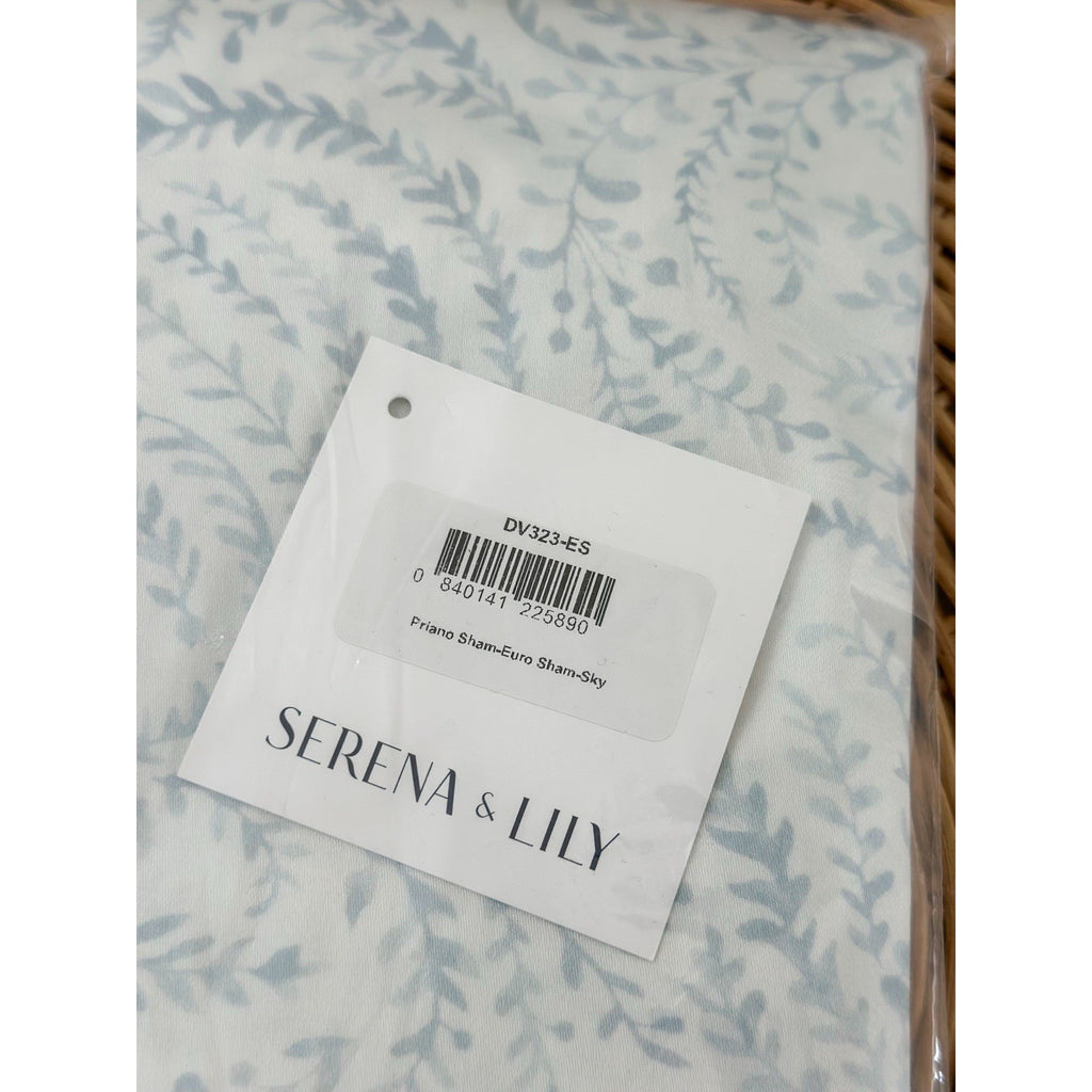 Priano Sateen Euro Pillow Sham-Sky Blue