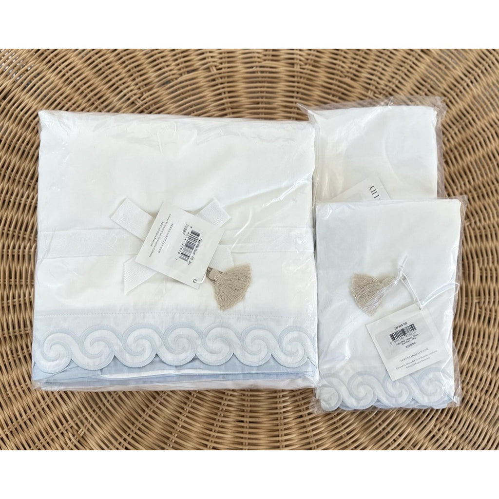 Cape May Duvet Cover (F/Q) & 2 Standard Shams-Sky Blue