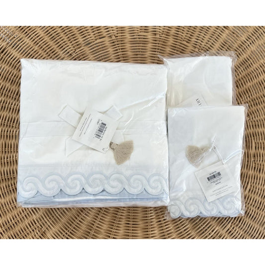 Cape May Duvet Cover (F/Q) & 2 Standard Shams-Sky Blue