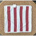 Perennials Harbor Stripe Pillow Cover (24” SQ)-Lobster Red