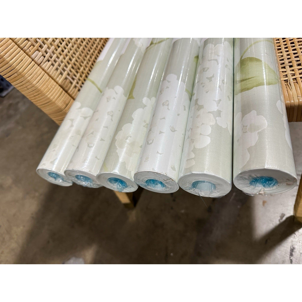 Hydrangea Removable/Peel & Stick Wallpaper-Seaglass Green