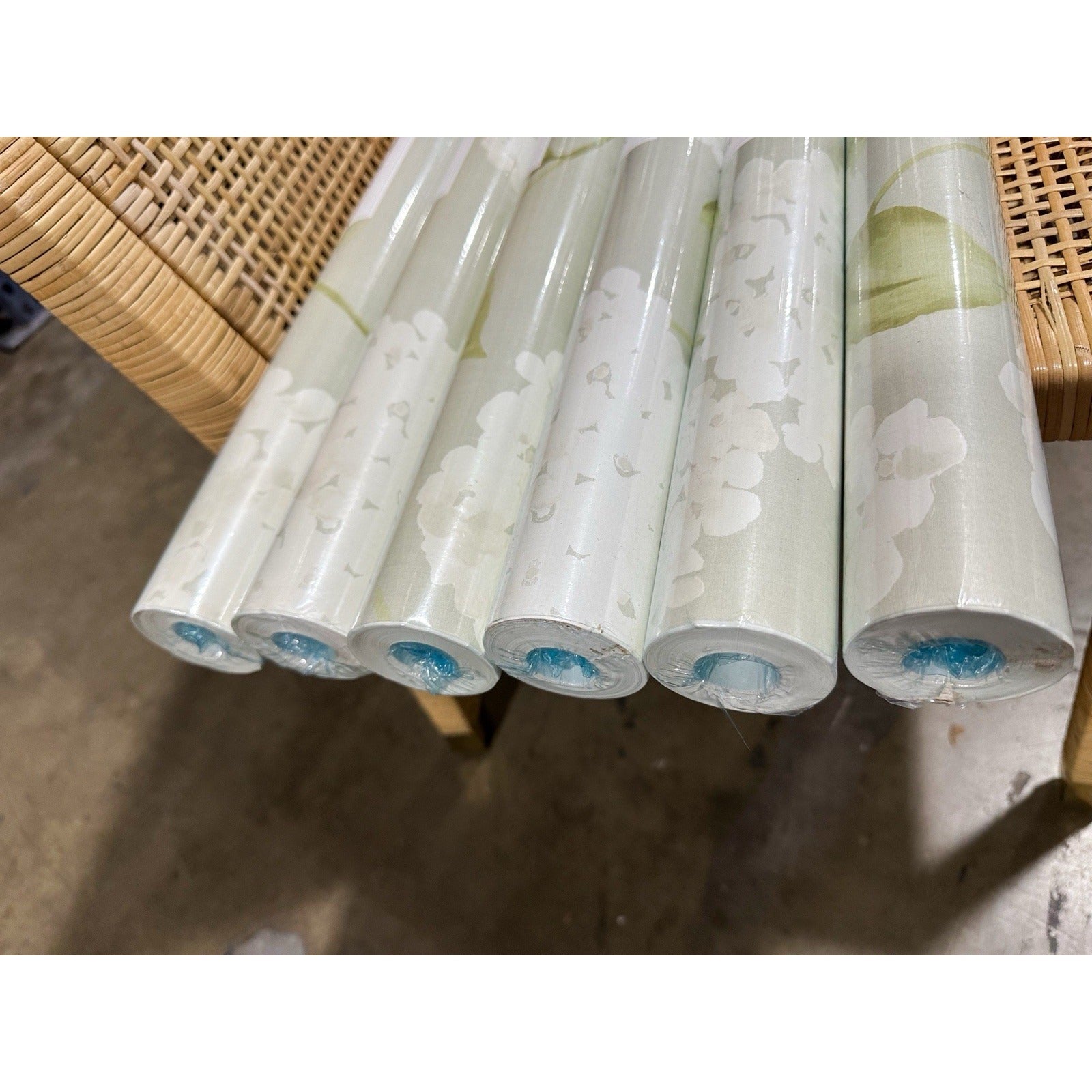 Hydrangea Removable/Peel & Stick Wallpaper-Seaglass Green