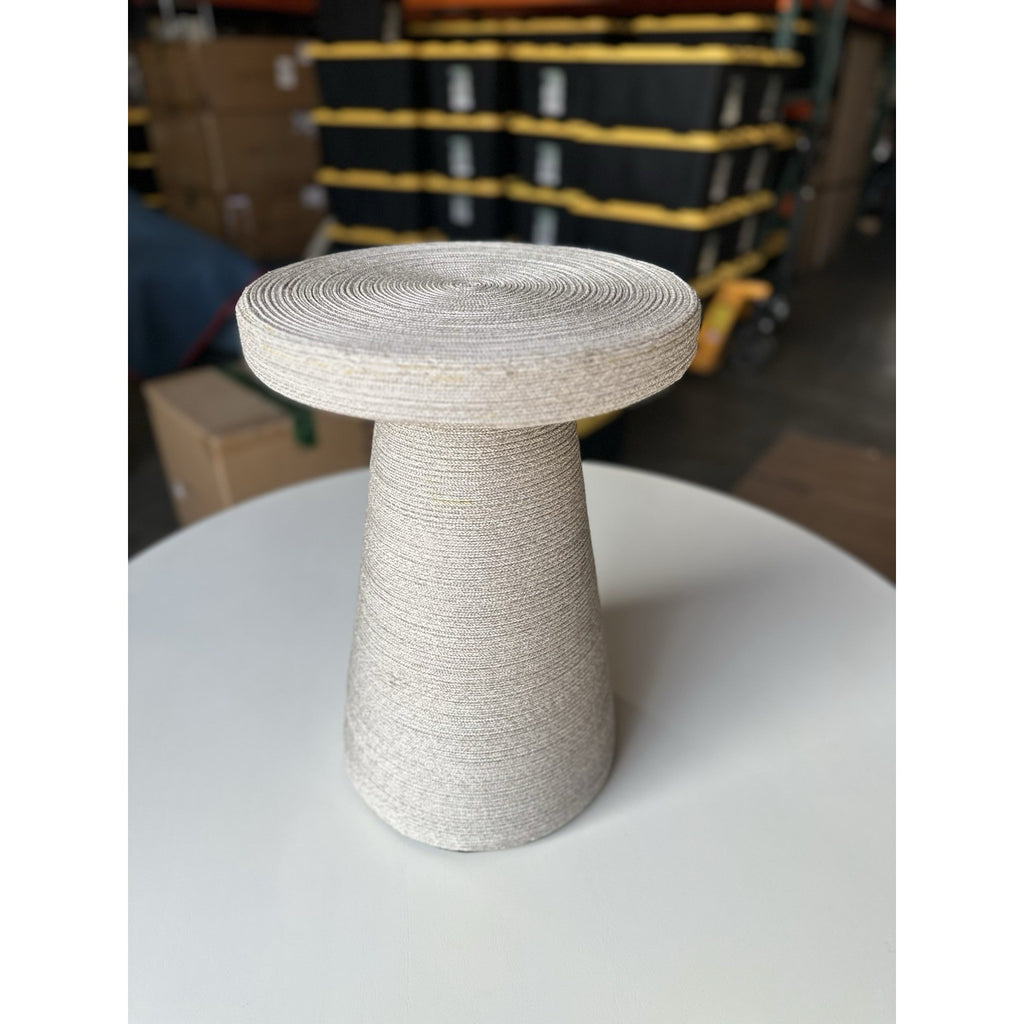 PALECEK Lexi Outdoor Designer Coastal Side Table-Warm Grey